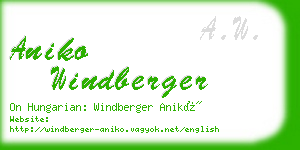 aniko windberger business card